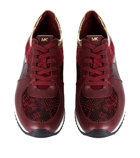 michael kors red leather women's shoes|red Michael Kors tennis shoes.